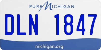 MI license plate DLN1847