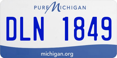 MI license plate DLN1849