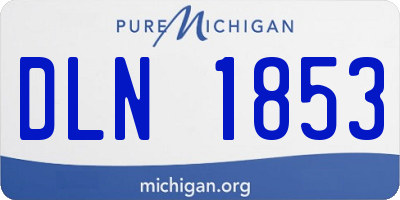 MI license plate DLN1853