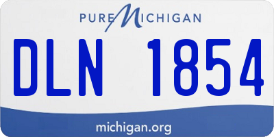 MI license plate DLN1854