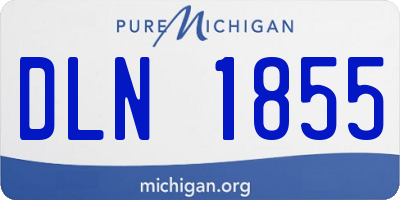 MI license plate DLN1855