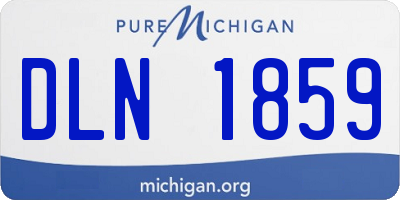 MI license plate DLN1859