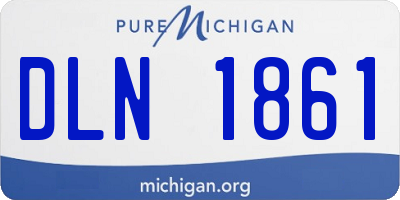 MI license plate DLN1861