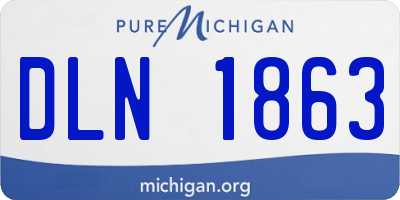 MI license plate DLN1863