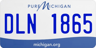 MI license plate DLN1865