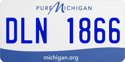 MI license plate DLN1866