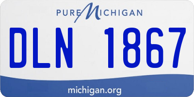 MI license plate DLN1867