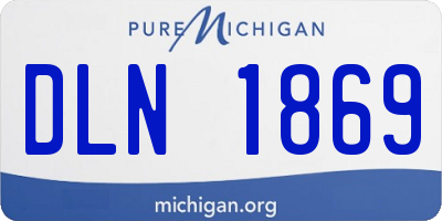MI license plate DLN1869