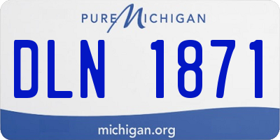 MI license plate DLN1871