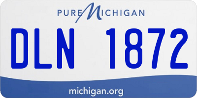 MI license plate DLN1872