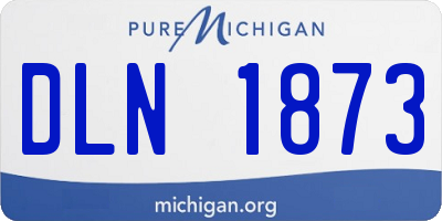 MI license plate DLN1873