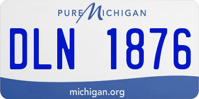MI license plate DLN1876