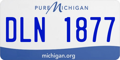 MI license plate DLN1877