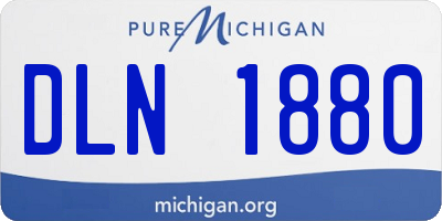 MI license plate DLN1880