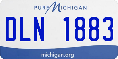 MI license plate DLN1883