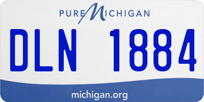 MI license plate DLN1884