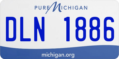 MI license plate DLN1886