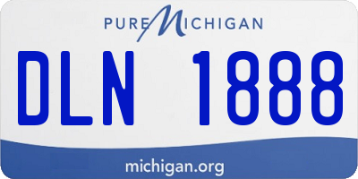 MI license plate DLN1888