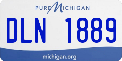 MI license plate DLN1889