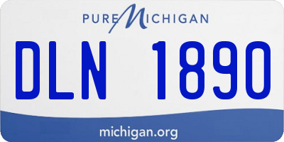 MI license plate DLN1890