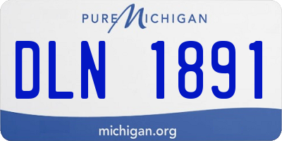 MI license plate DLN1891