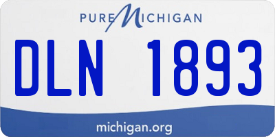 MI license plate DLN1893