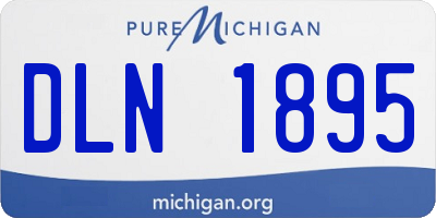 MI license plate DLN1895