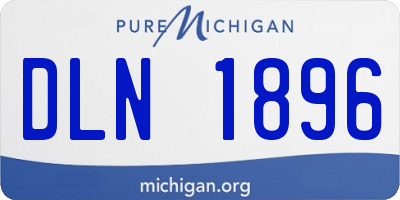 MI license plate DLN1896