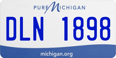 MI license plate DLN1898