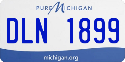 MI license plate DLN1899