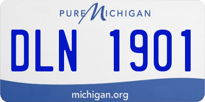 MI license plate DLN1901