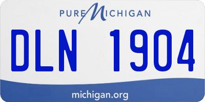 MI license plate DLN1904