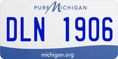 MI license plate DLN1906