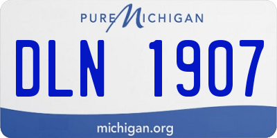 MI license plate DLN1907