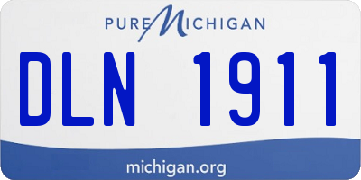 MI license plate DLN1911