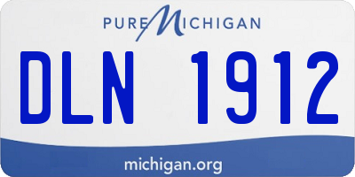 MI license plate DLN1912