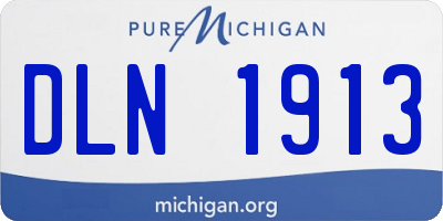 MI license plate DLN1913