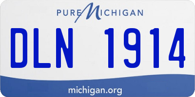 MI license plate DLN1914