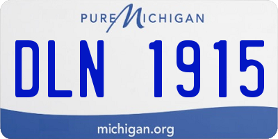 MI license plate DLN1915