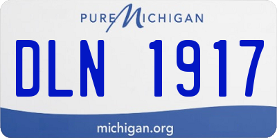 MI license plate DLN1917