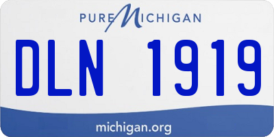 MI license plate DLN1919
