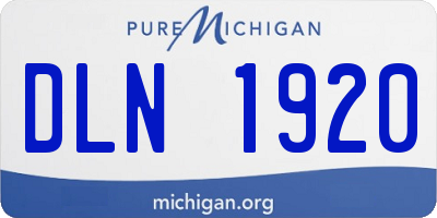 MI license plate DLN1920