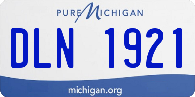 MI license plate DLN1921