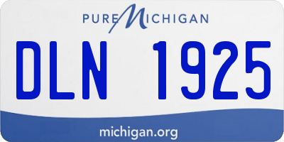 MI license plate DLN1925