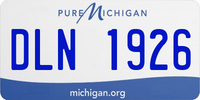 MI license plate DLN1926
