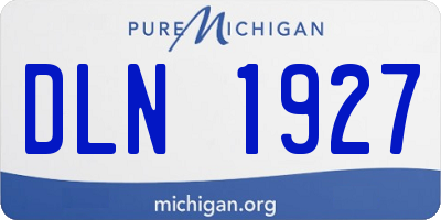 MI license plate DLN1927