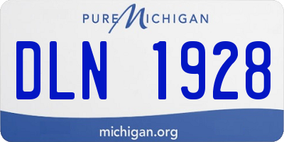 MI license plate DLN1928