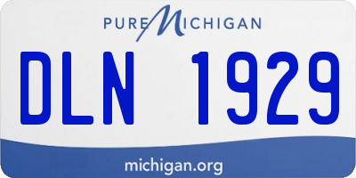 MI license plate DLN1929