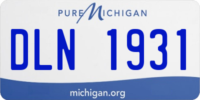 MI license plate DLN1931