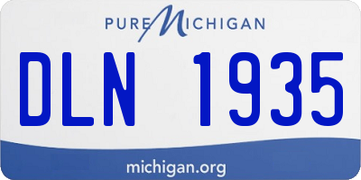 MI license plate DLN1935